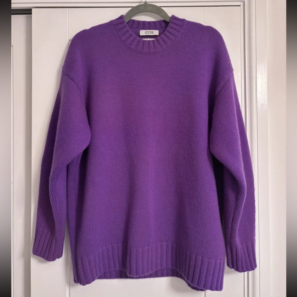 COS Purple Crewneck Sweater